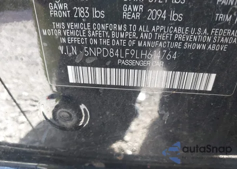 2020 Hyundai Elantra Sel из США, поврежденный, VIN 5NPD84LF9LH614764